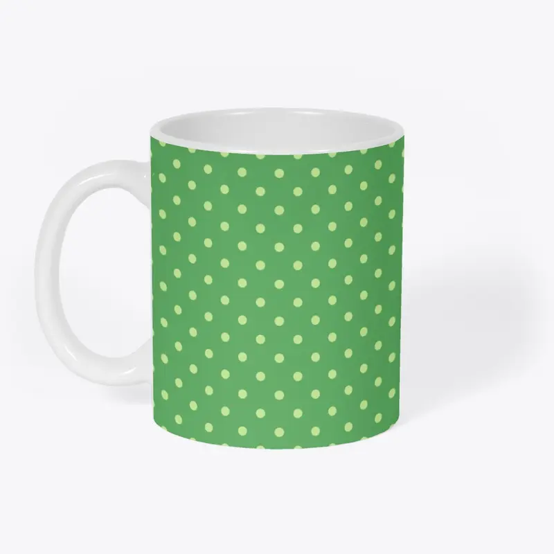 Green Polka Dots Mug