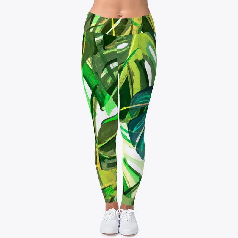 All-Over Print Joggers Big Leaves Print