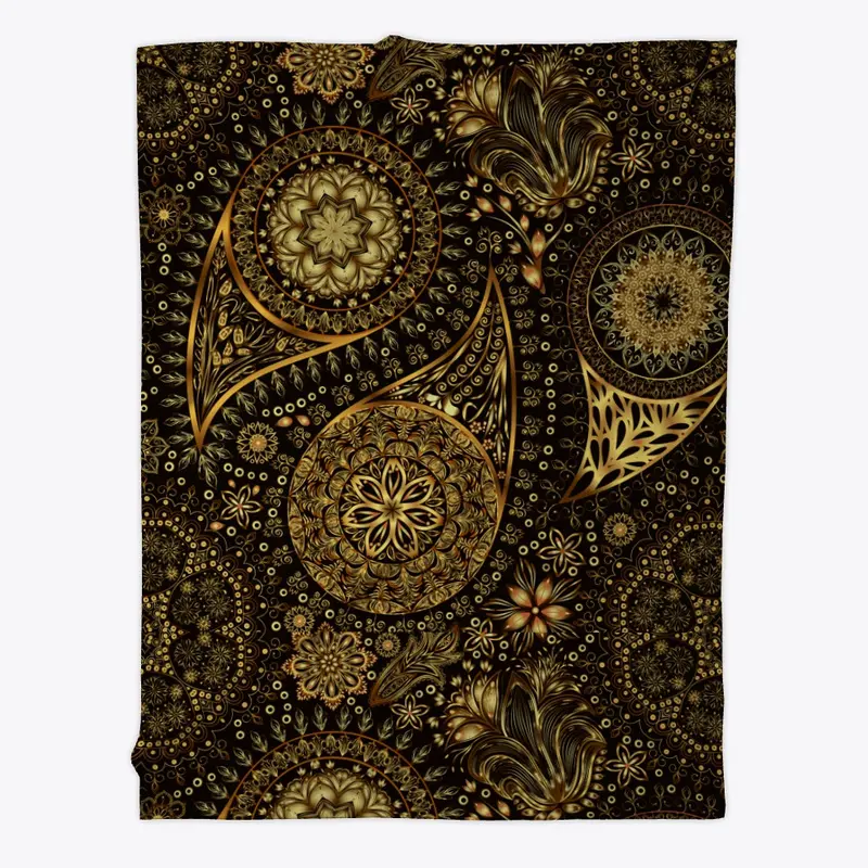 Fleece Blanket Brown Printed