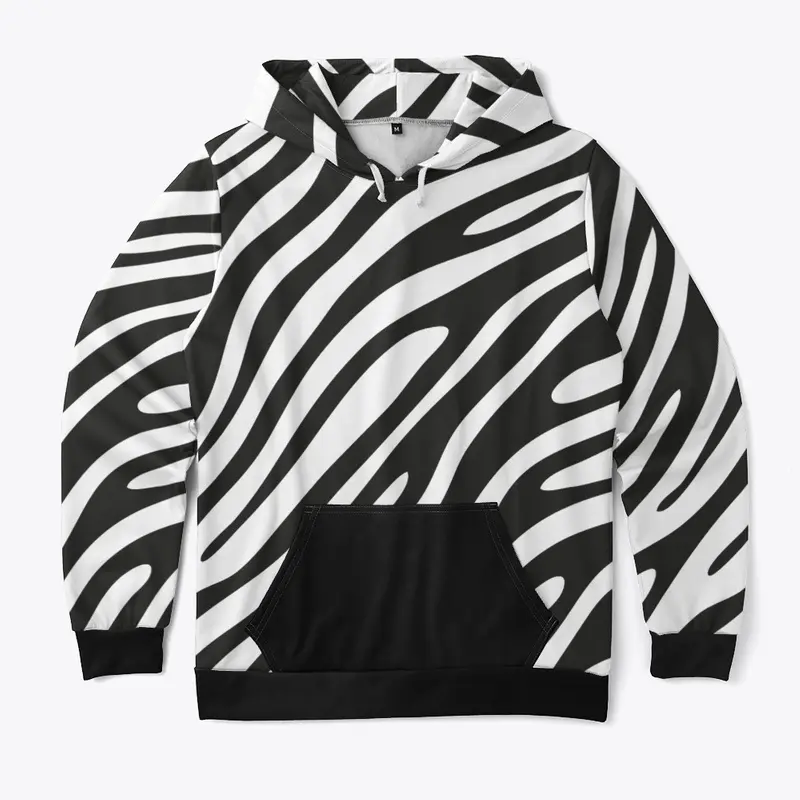 Zebra Print All-Over Print Unisex Hoodie