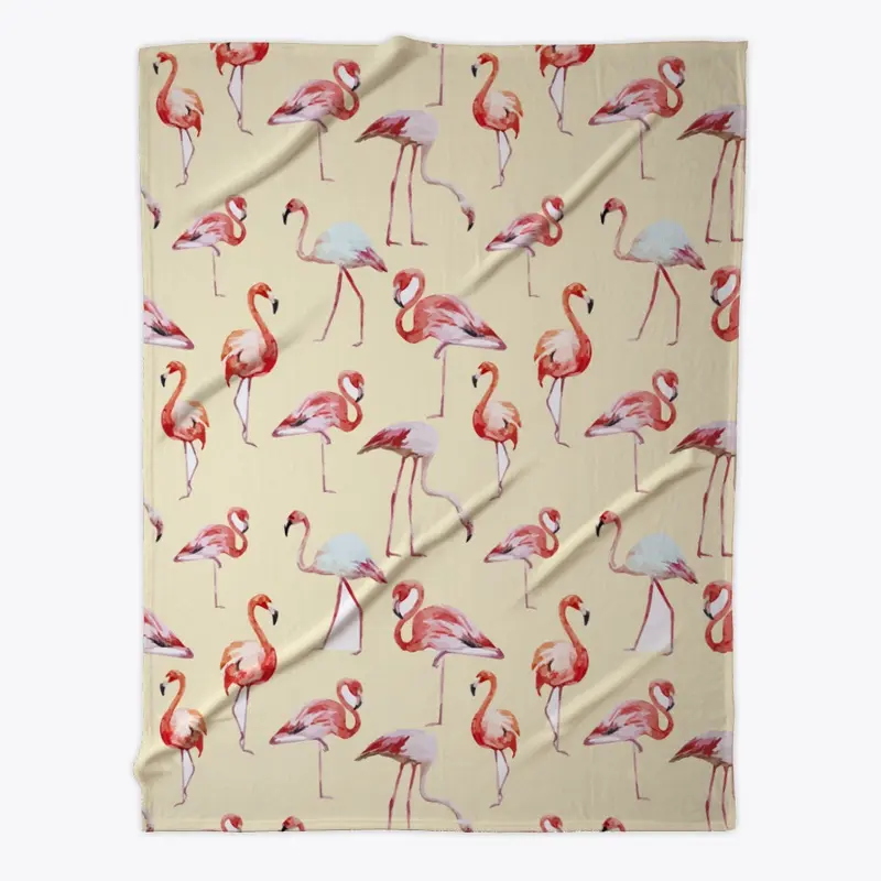 Fleece Blanket Flamingo