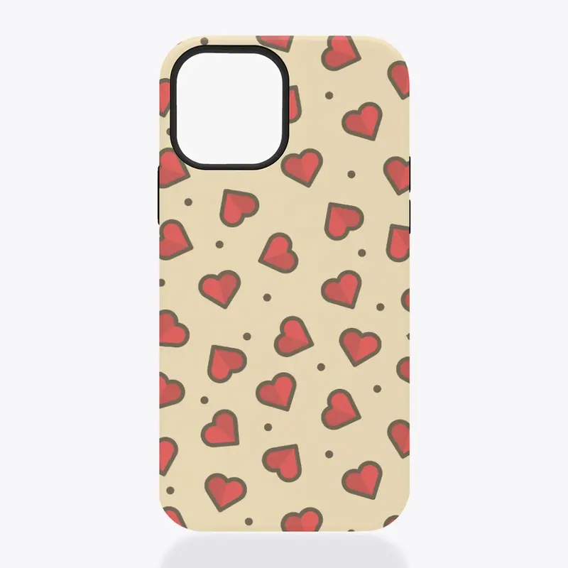 Pink Hearts iPhone Tough Case