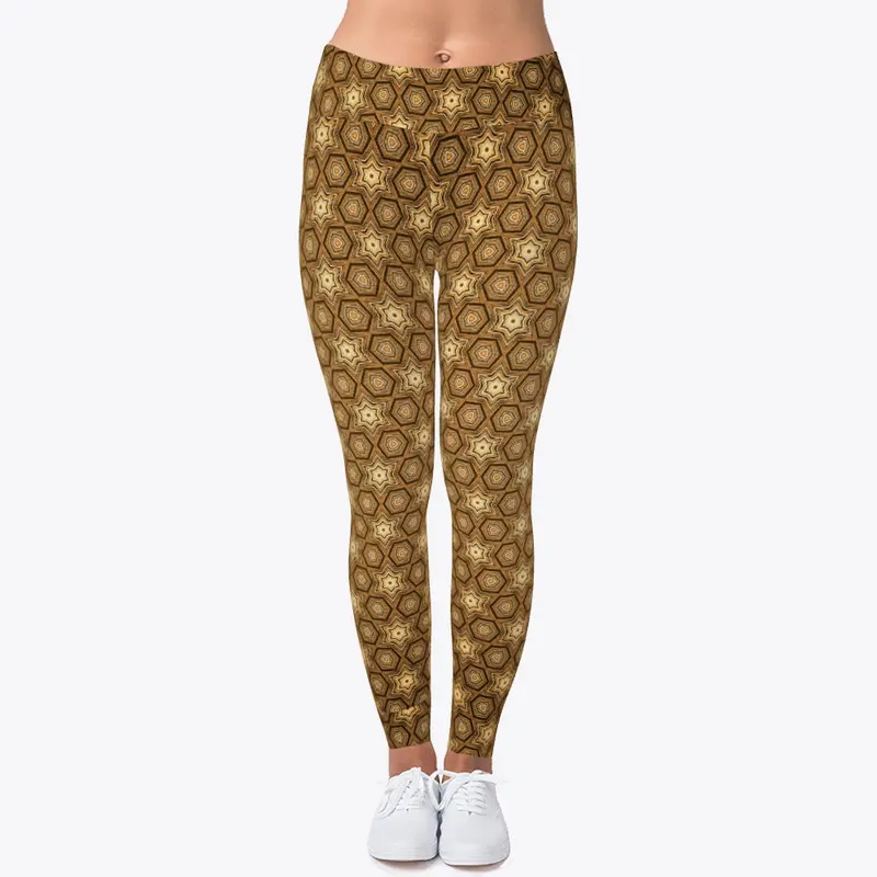 Brown Mix Print Leggings