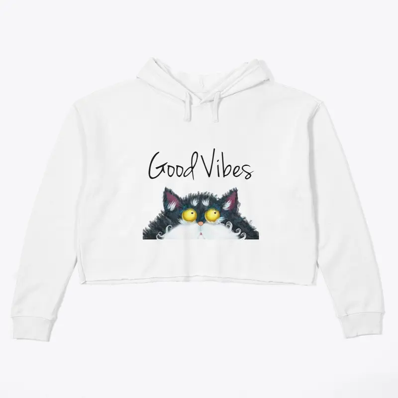 Good vibes Women's Crop Hoodie