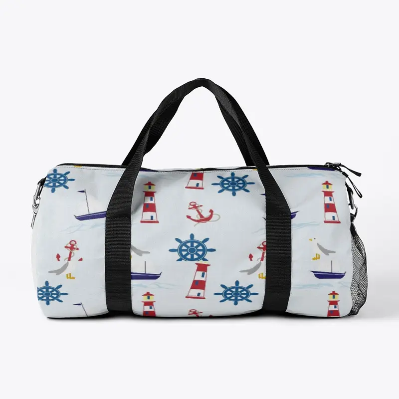 Duffle Bag Sailor Print